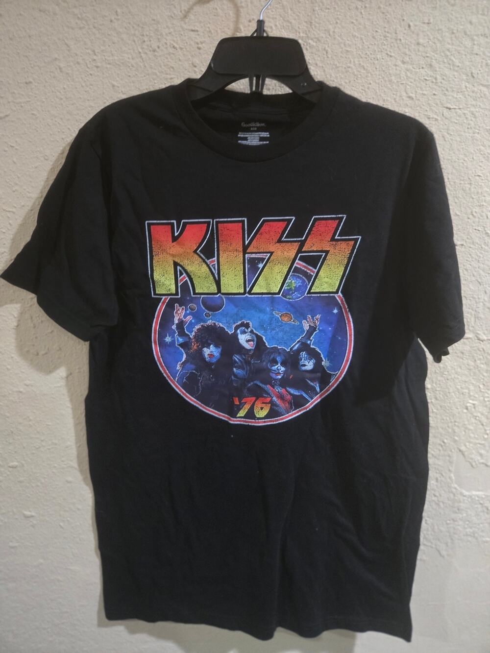 KISS Graphic Art Tee Shirt, Black, Size Medium